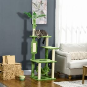 Cattery, Cat Climbing Tower, Cat Tree, Amazon Shipping, WalMart Banned, No Weekend Delivery (Option: Green Beige)
